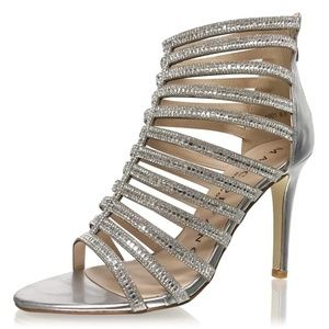 Marc Defang Women Sandals Heels clear crystals